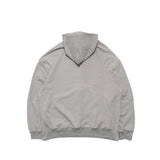 Capsule Series / CD076 Frayed-hem Patchwork Hoodie (Ivory White)