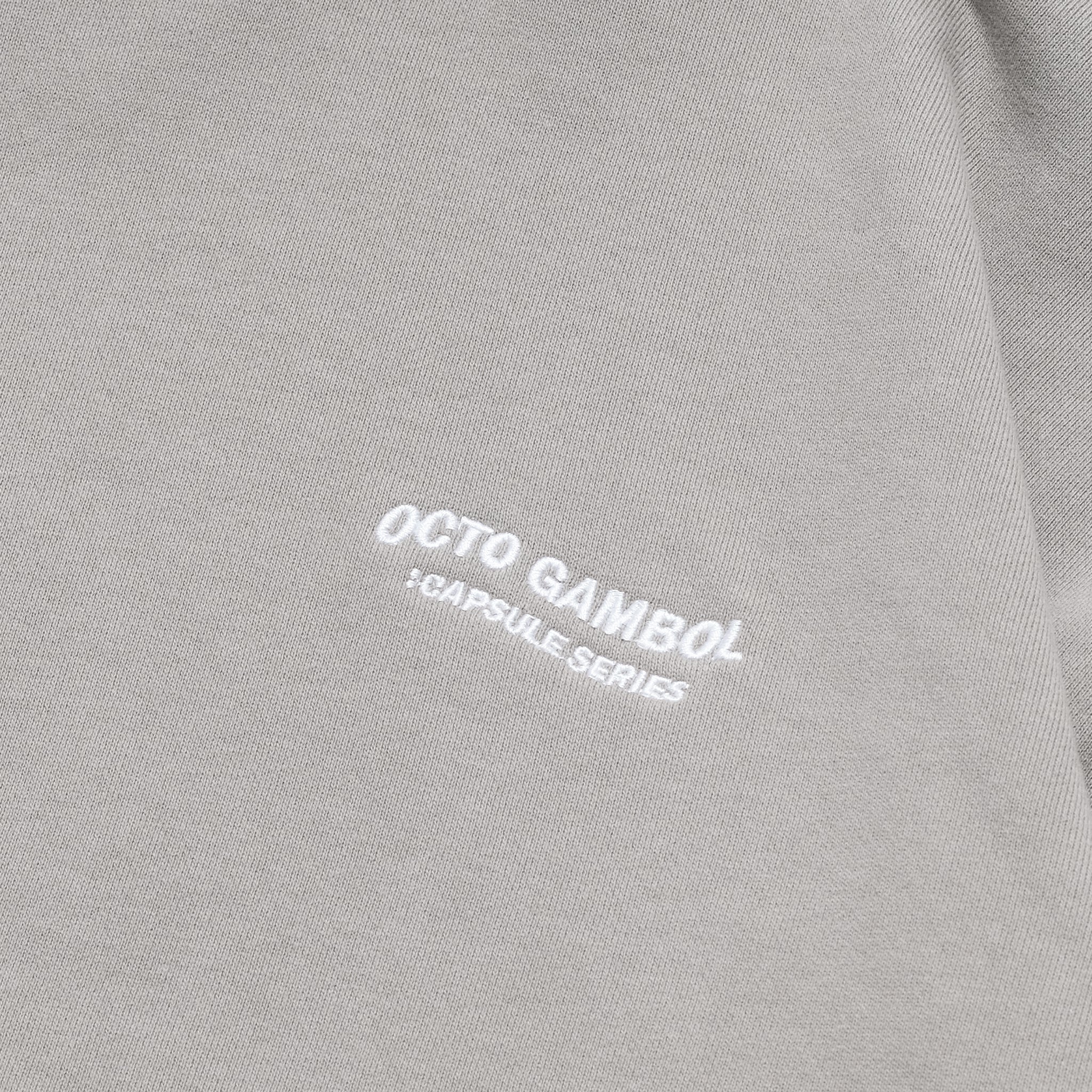 Capsule Series / CD076 Frayed-hem Patchwork Hoodie (Ivory White)