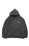 Capsule Series / CD076 Frayed-hem Patchwork Hoodie (Dark Grey)