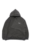 Capsule Series / CD076 Frayed-hem Patchwork Hoodie (Dark Grey)