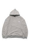 Capsule Series / CD076 Frayed-hem Patchwork Hoodie (Ivory White)
