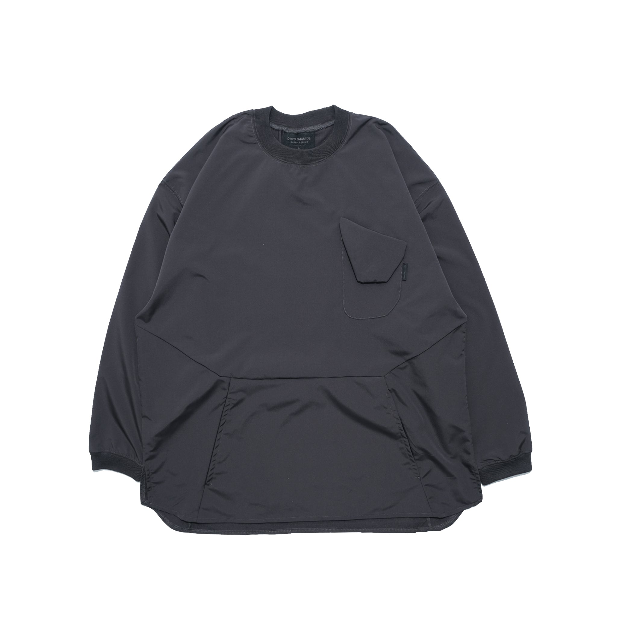 Capsule Series / CD077 Cargo Pocket Nylon Crewneck (Dark Grey)