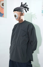 Capsule Series / CD077 Cargo Pocket Nylon Crewneck (Dark Grey)