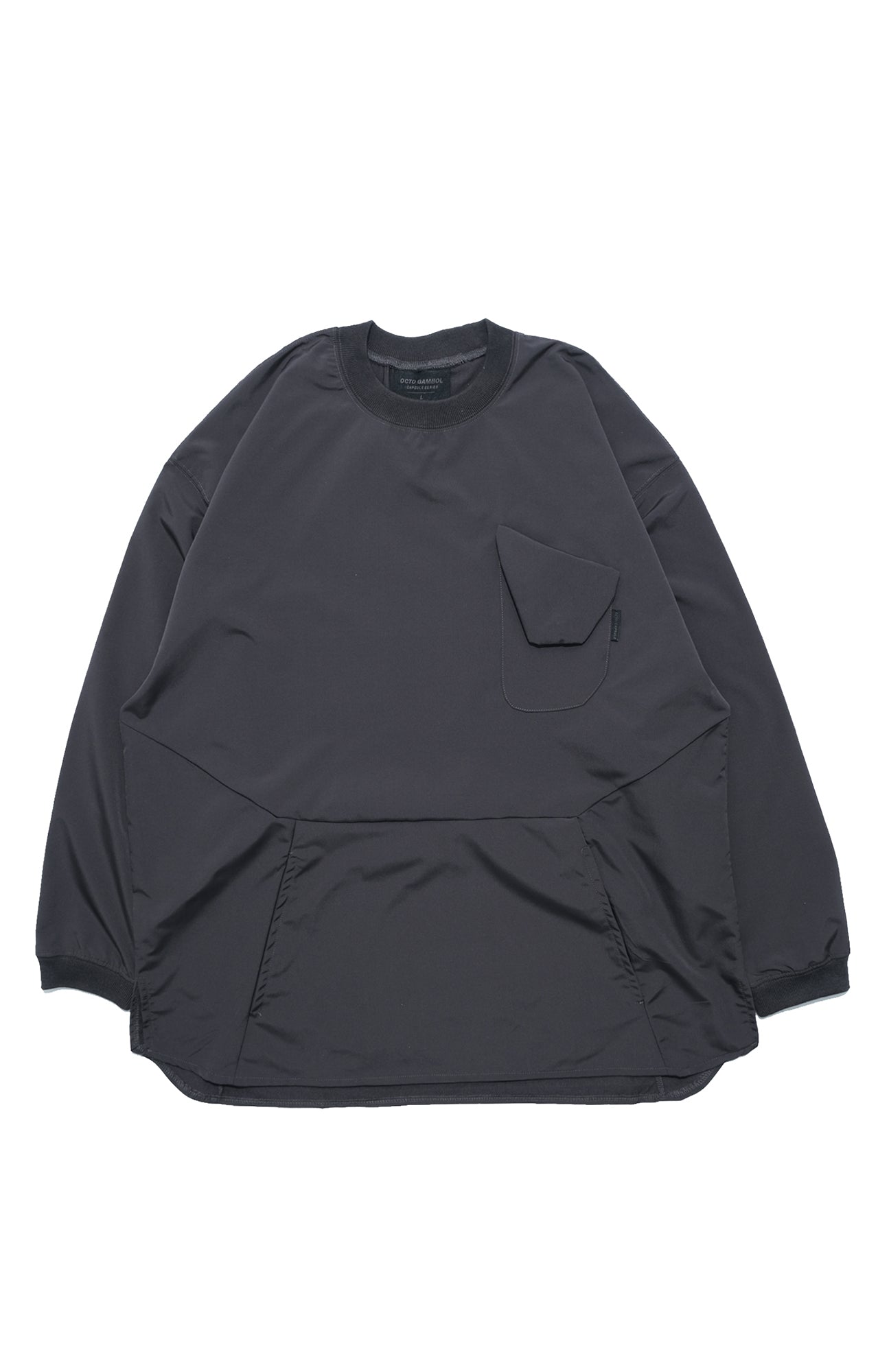 Capsule Series / CD077 Cargo Pocket Nylon Crewneck (Dark Grey)