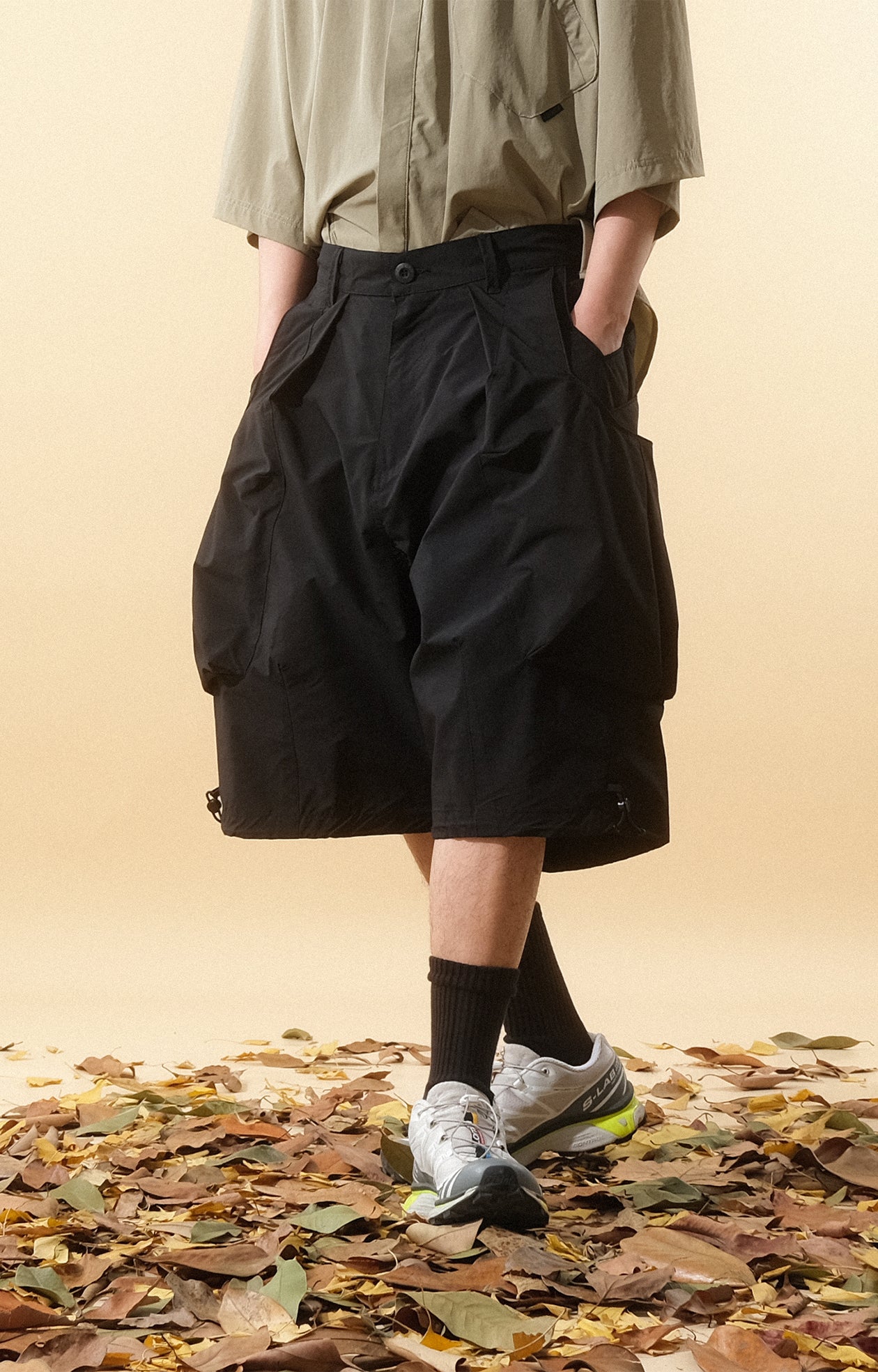 Capsule 01 / CS100 Nylon Orb Shorts (Black)