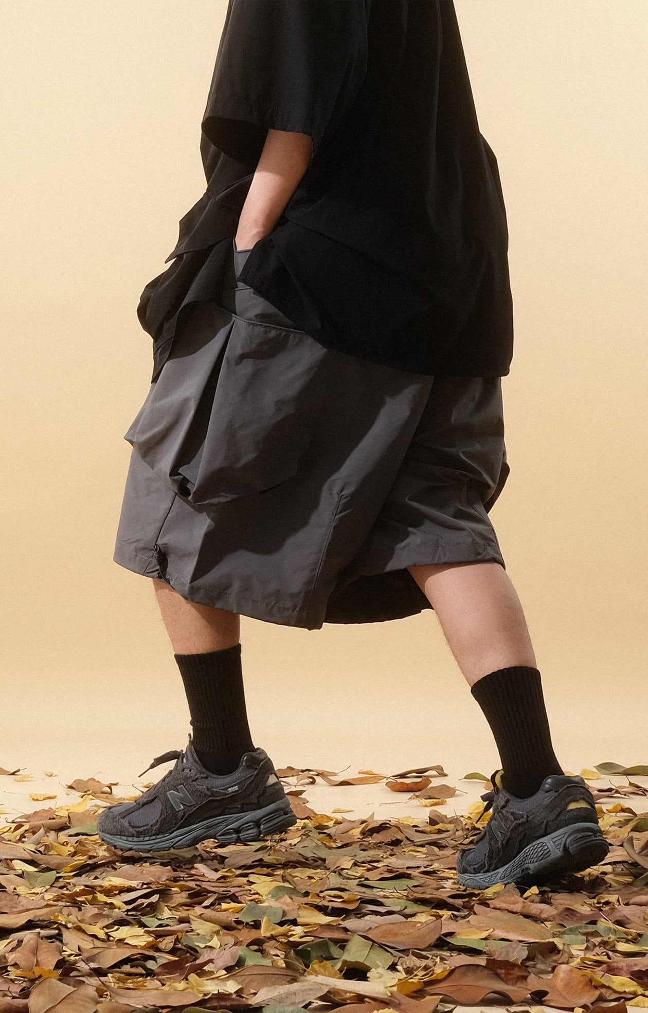 Capsule 01 / CS100 Nylon Orb Shorts (Dark Grey)