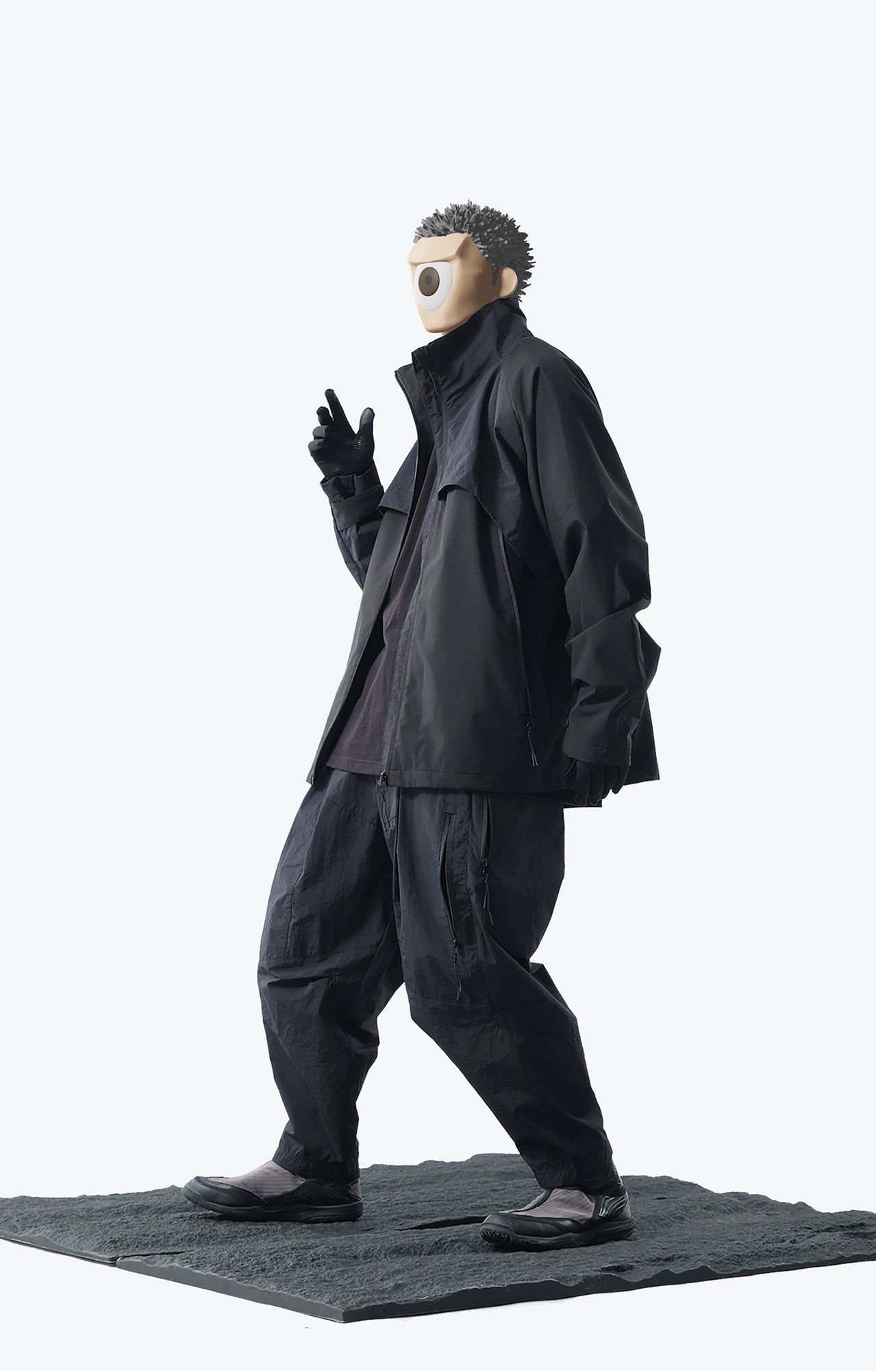 Capsule 02 / CSJ-003 Windproof softshell Jacket (Black)