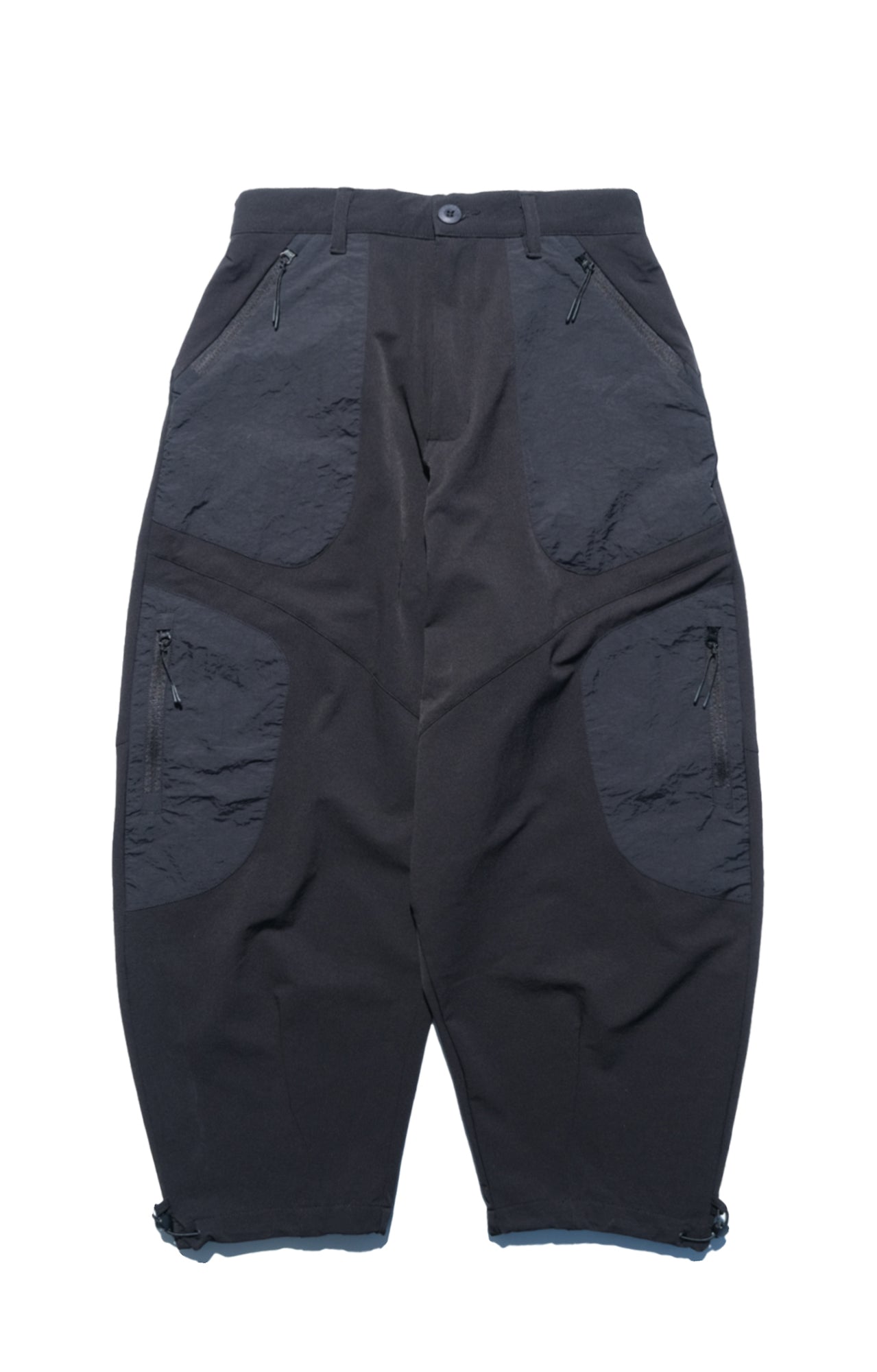 Capsule 03 / CSP-124 Adjustable Panelled Relaxed Pants  (Black)
