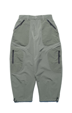 Capsule 03 / CSP-124 Adjustable Panelled Relaxed Pants  (Green)