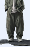 Capsule 03 / CSP-124 Adjustable Panelled Relaxed Pants  (Green)