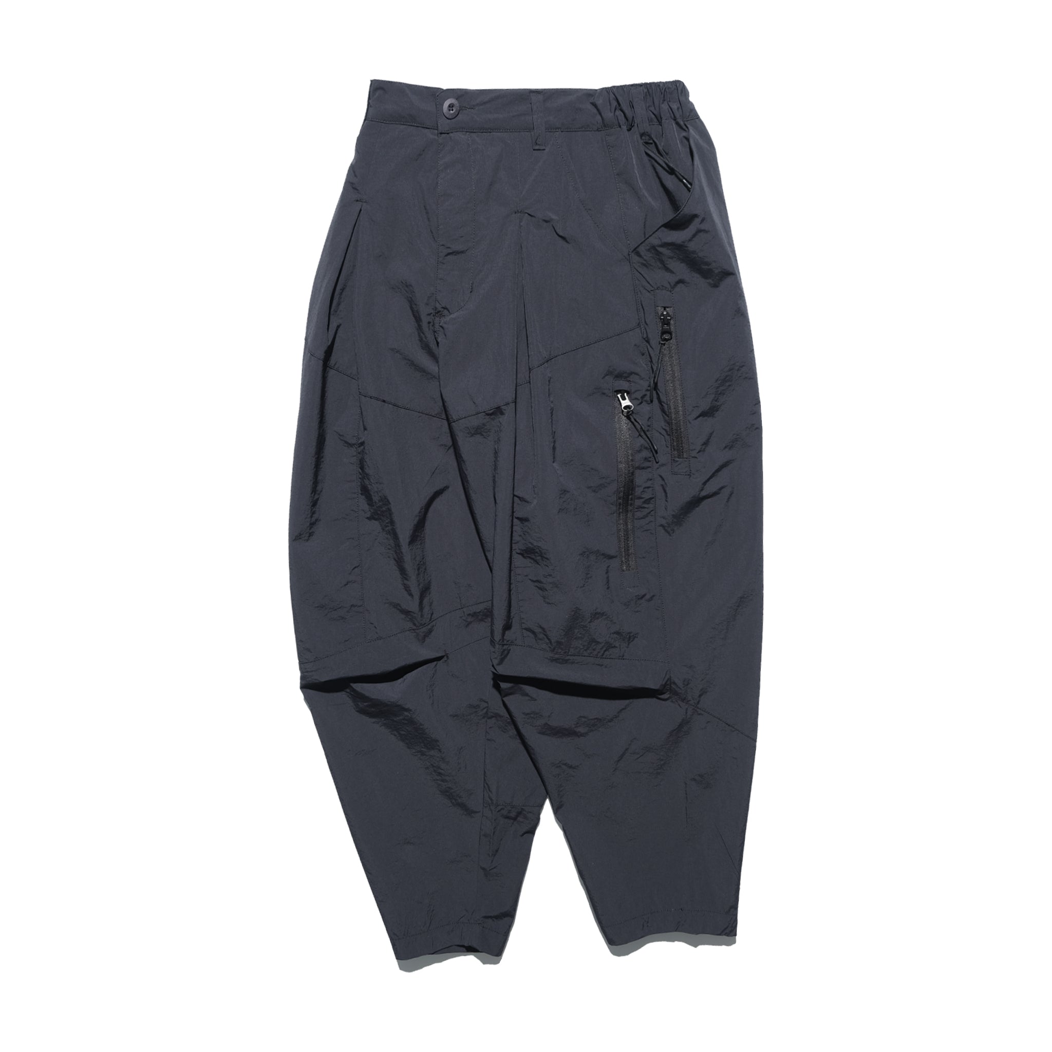 Capsule 02 / CSP-123 Quadruple Zipped Nylon Pants  (Black)