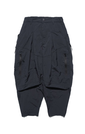 Capsule 02 / CSP-123 Quadruple Zipped Nylon Pants  (Black)