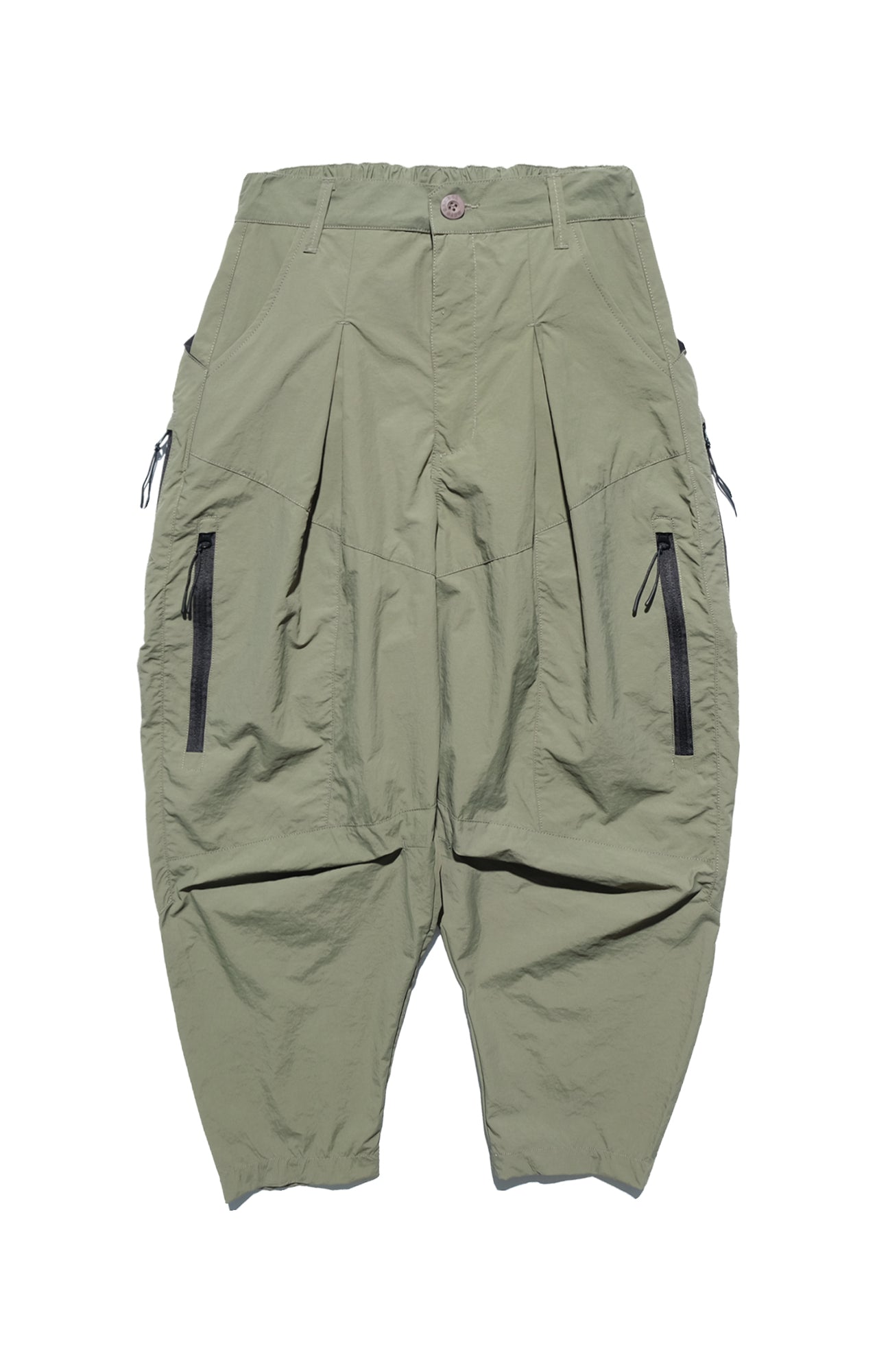 Capsule 02 / CSP-123 Quadruple Zipped Nylon Pants  (Khaki)