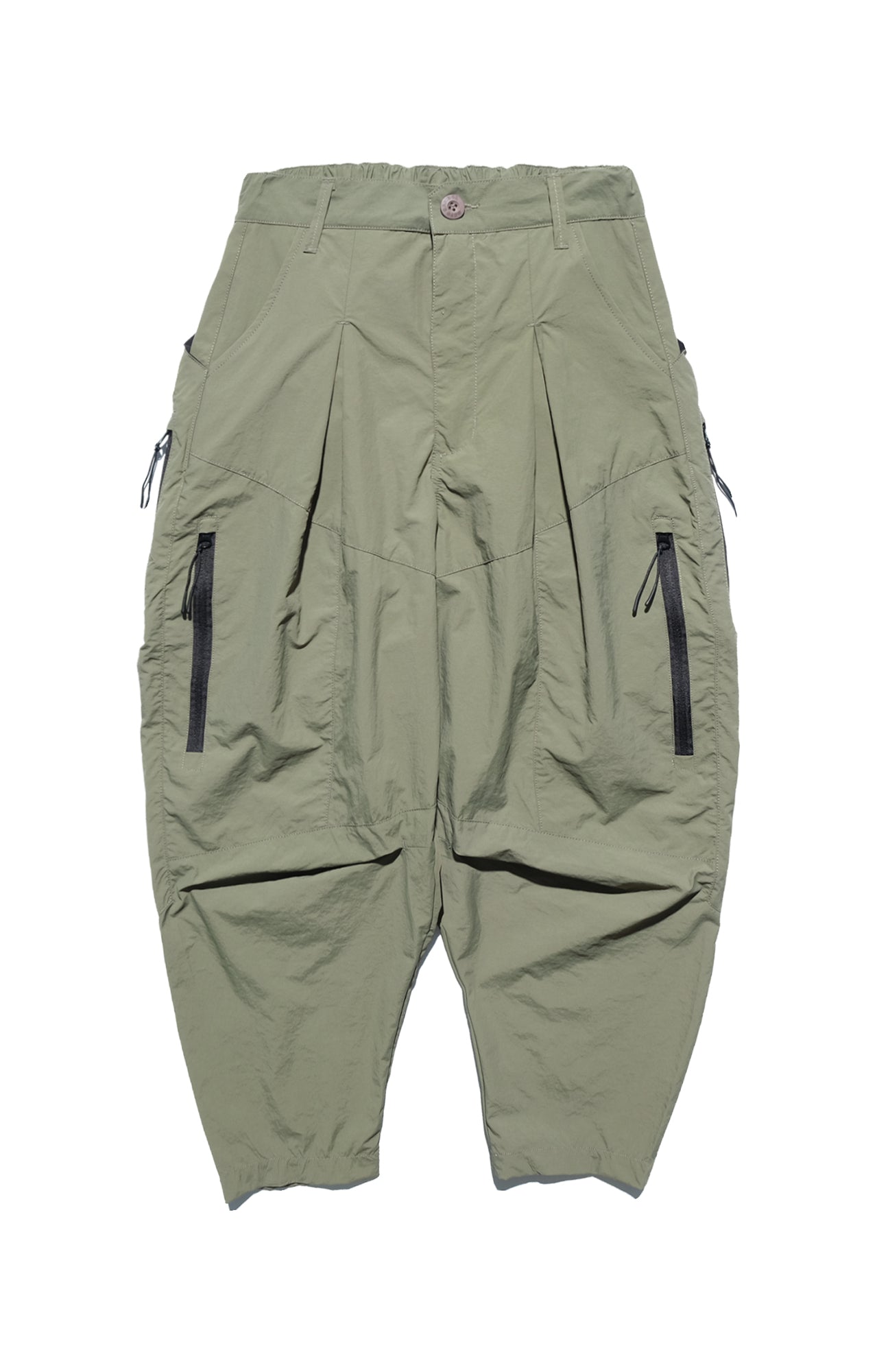 Capsule 02 / CSP-123 Quadruple Zipped Nylon Pants (Khaki) – OCTO GAMBOL