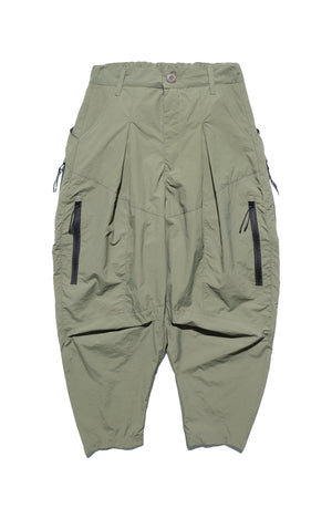 Capsule 02 / CSP-123 Quadruple Zipped Nylon Pants  (Khaki)
