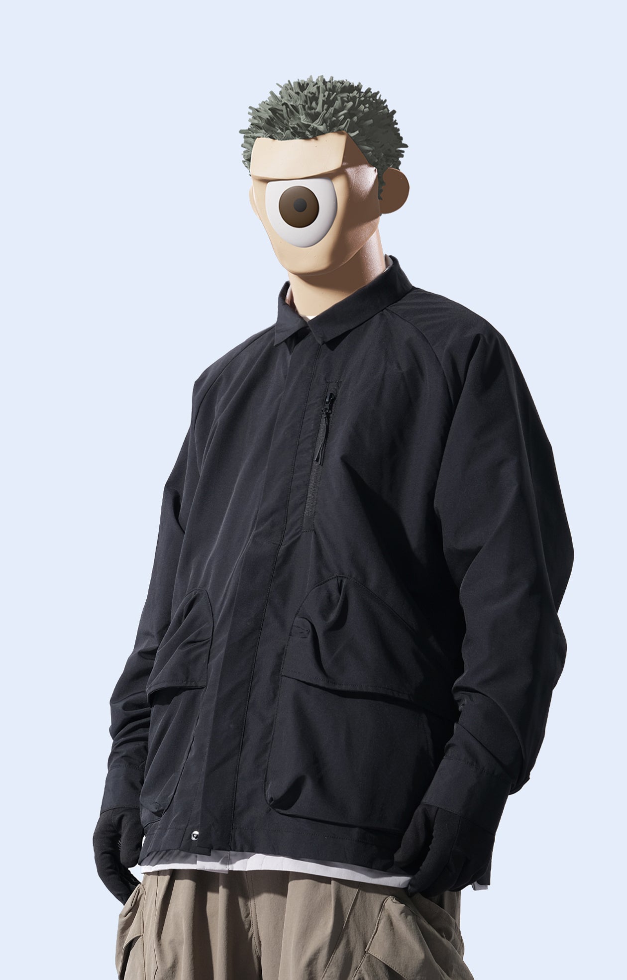 Capsule 01 / CST-110 3D Pocket Nylon Shirt  (Black)