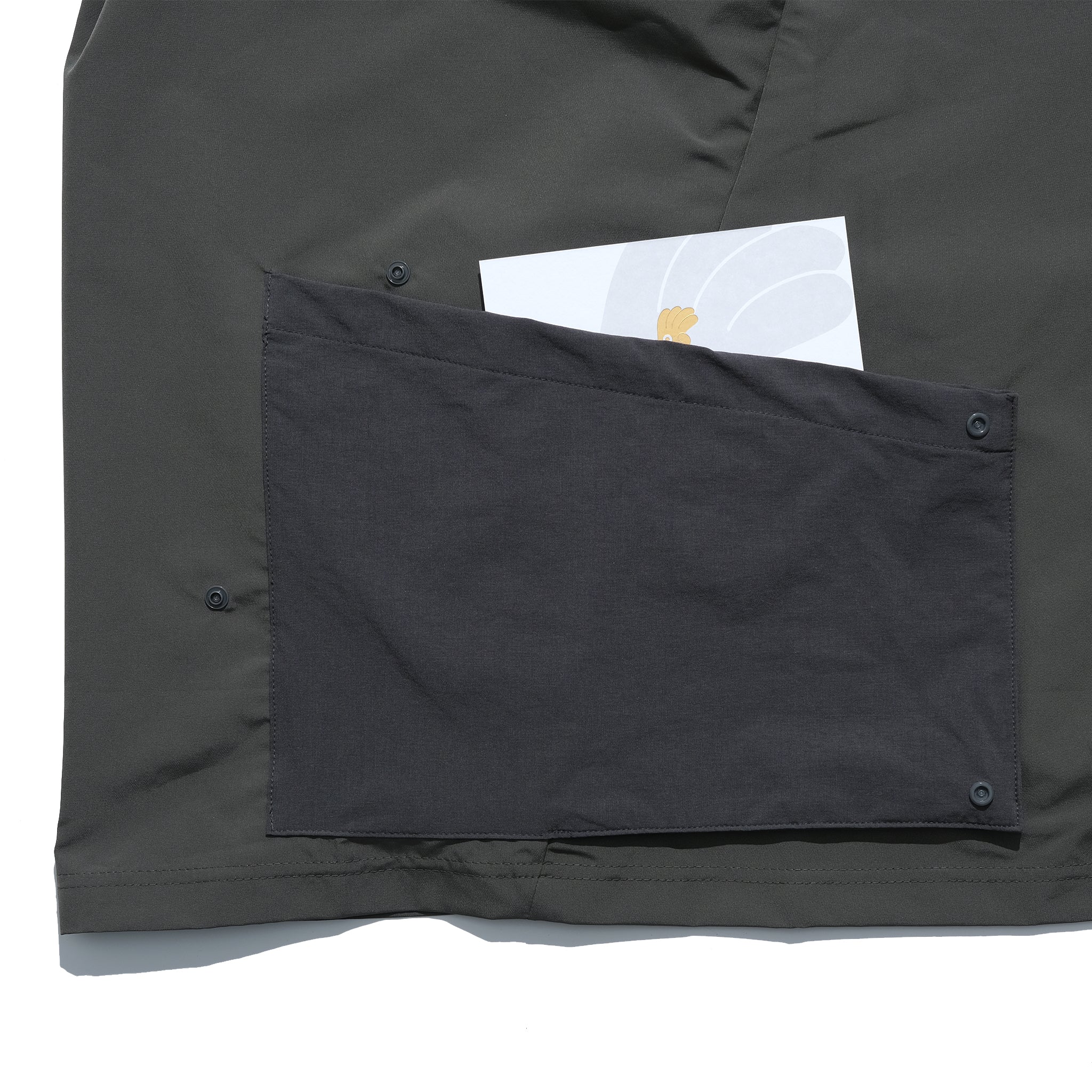 Capsule 01 / CST-111 Flexible Pocket Nylon Long Sleeve T-shirt  (Pewter Green)