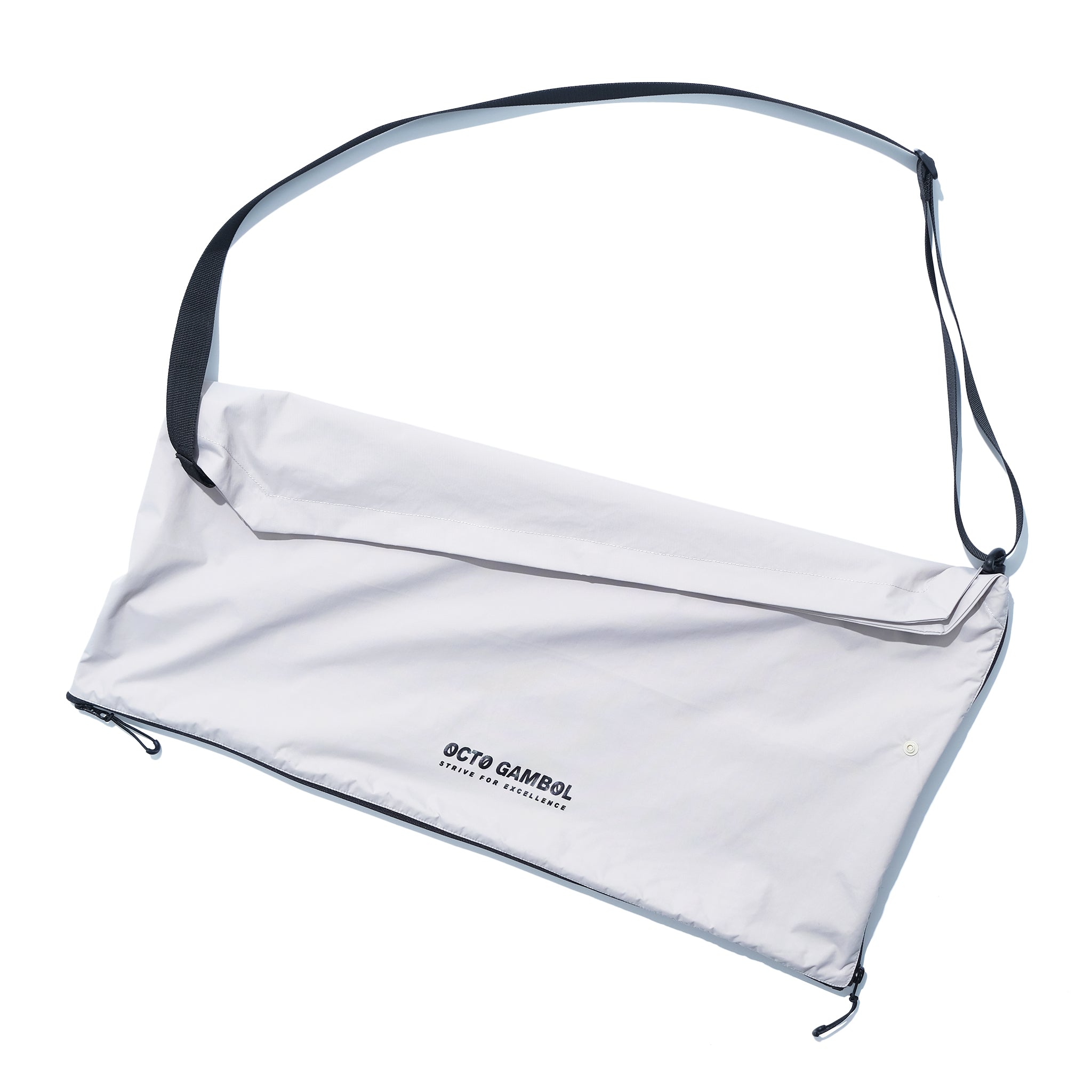 AW22 / 03 — J22-022 Expandable Crossbag Windbreaker (Ivory Grey)