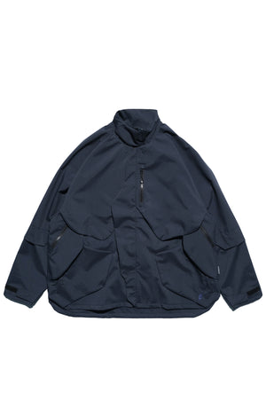 AW22 / 04 —J22-023 3-collar Trapezoidal Jacket (Navy)