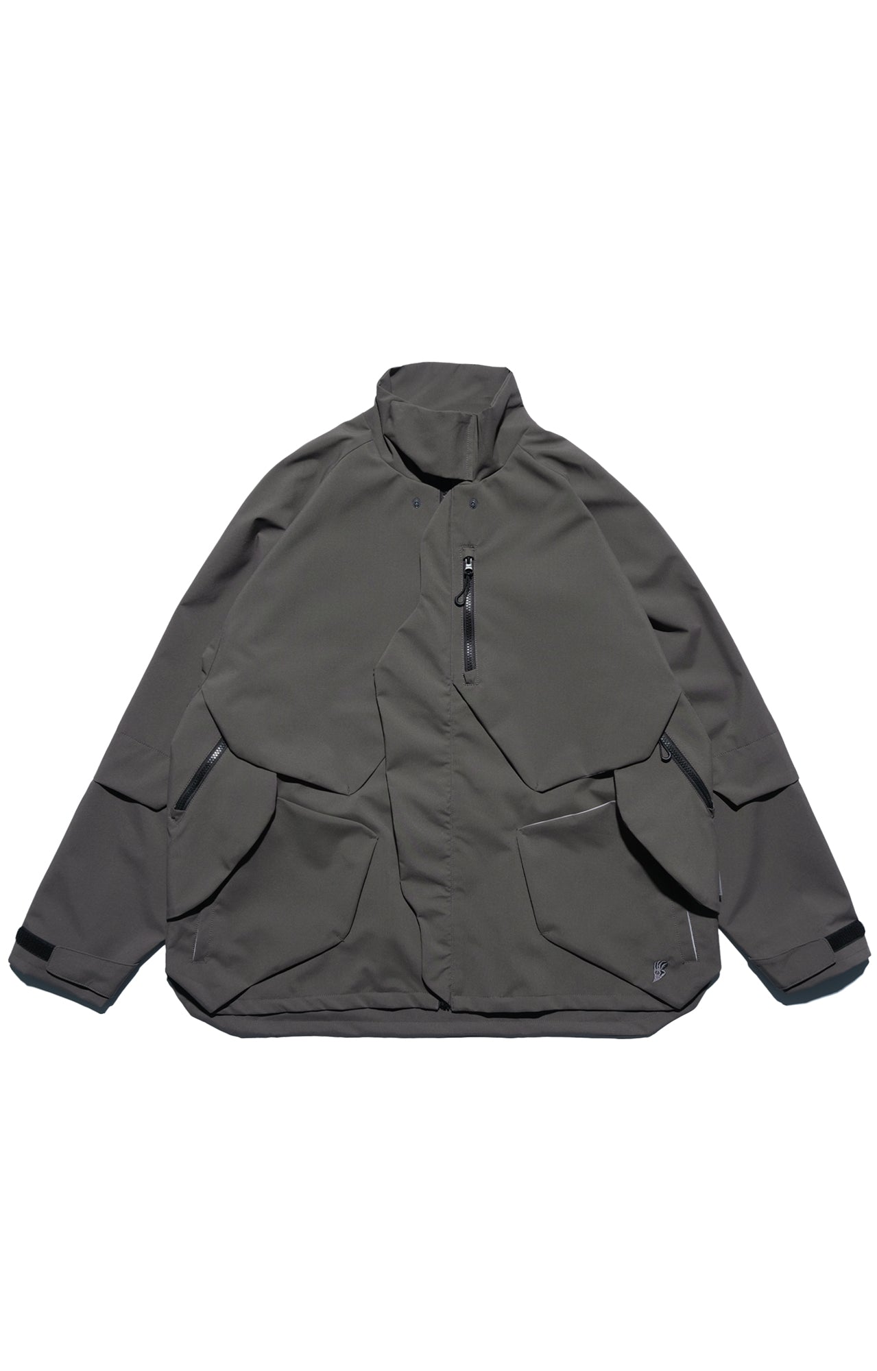 AW22 / 04 —J22-023 3-collar Trapezoidal Jacket (Gauntlet Grey)