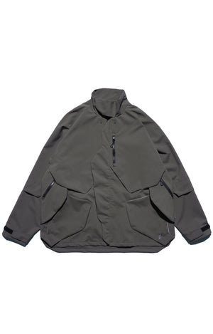 AW22 / 04 —J22-023 3-collar Trapezoidal Jacket (Gauntlet Grey)