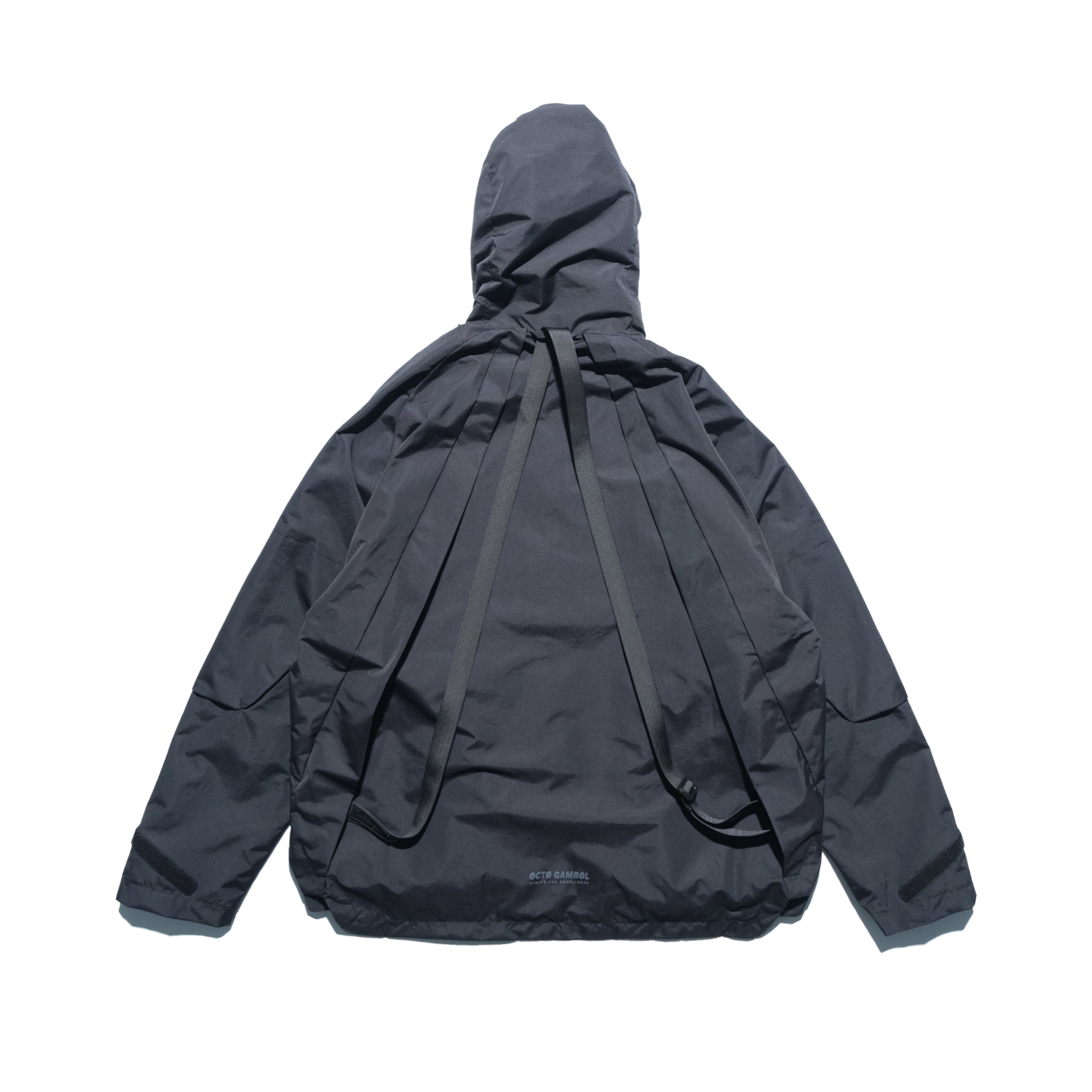 AW22 / 06 —J22-024  Flexible Collar Windbreaker (Black)