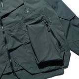 AW22 / 06 —J22-024  Flexible Collar Windbreaker (Gauntlet Green)