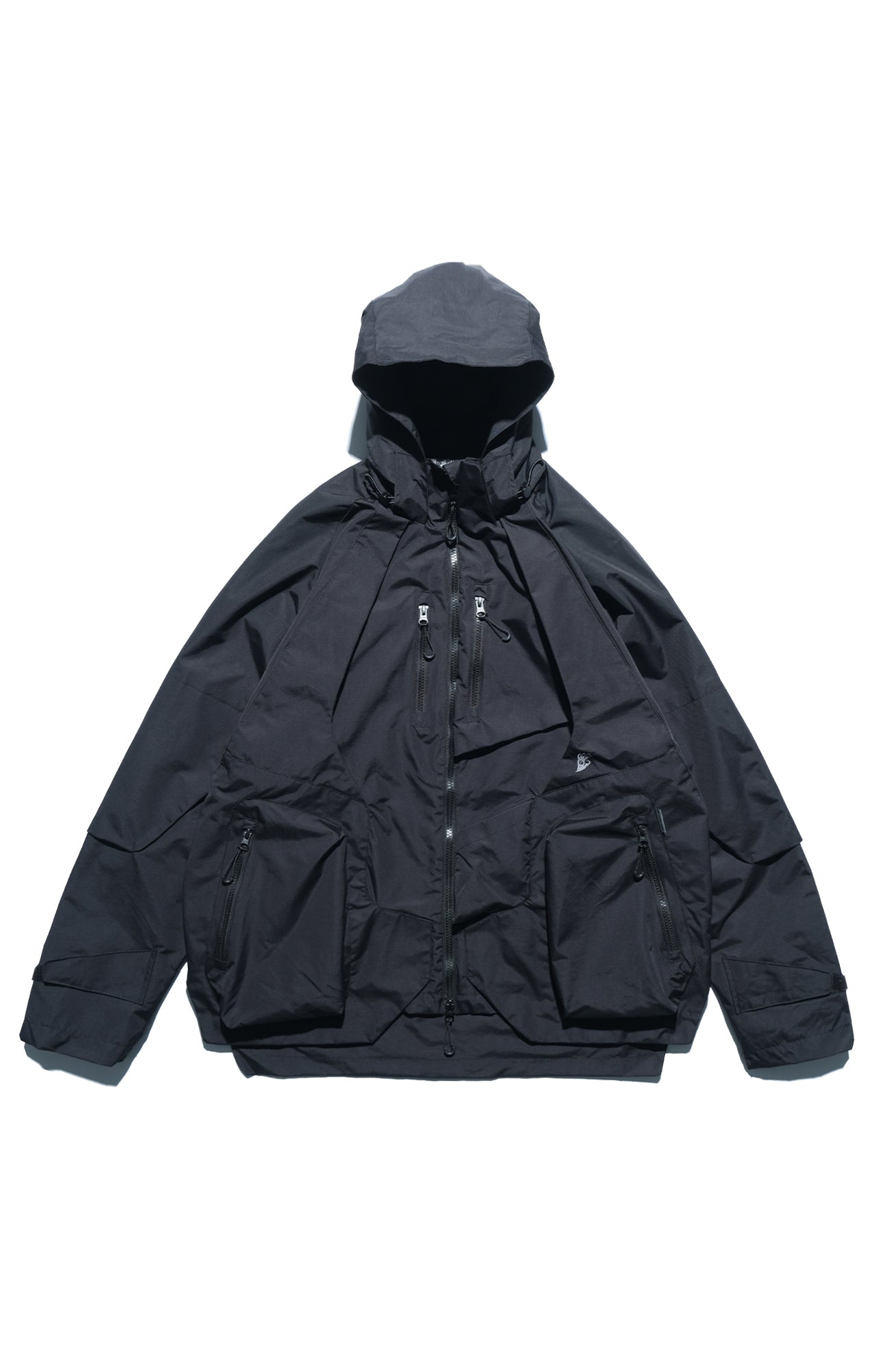 AW22 / 06 —J22-024 Flexible Collar Windbreaker (Black) – OCTO GAMBOL