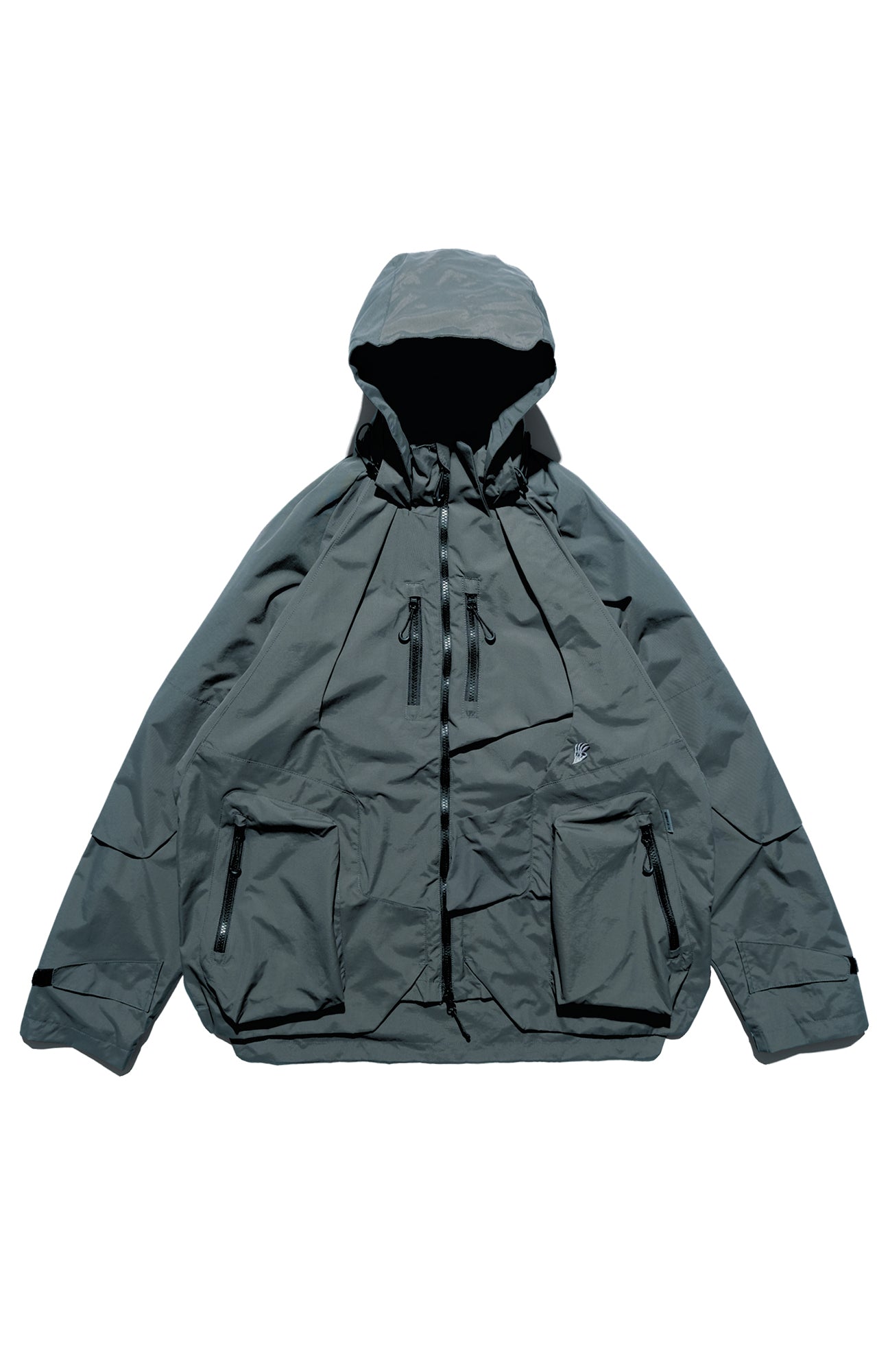 AW22 / 06 —J22-024  Flexible Collar Windbreaker (Gauntlet Green)