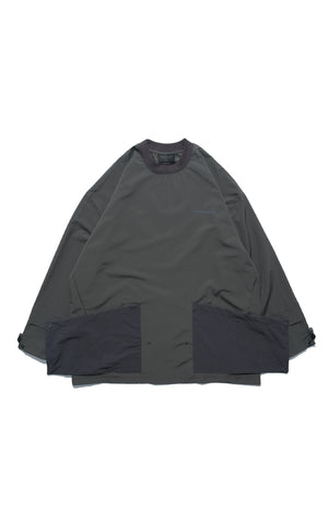Capsule 01 / CST-111 Flexible Pocket Nylon Long Sleeve T-shirt  (Pewter Green)
