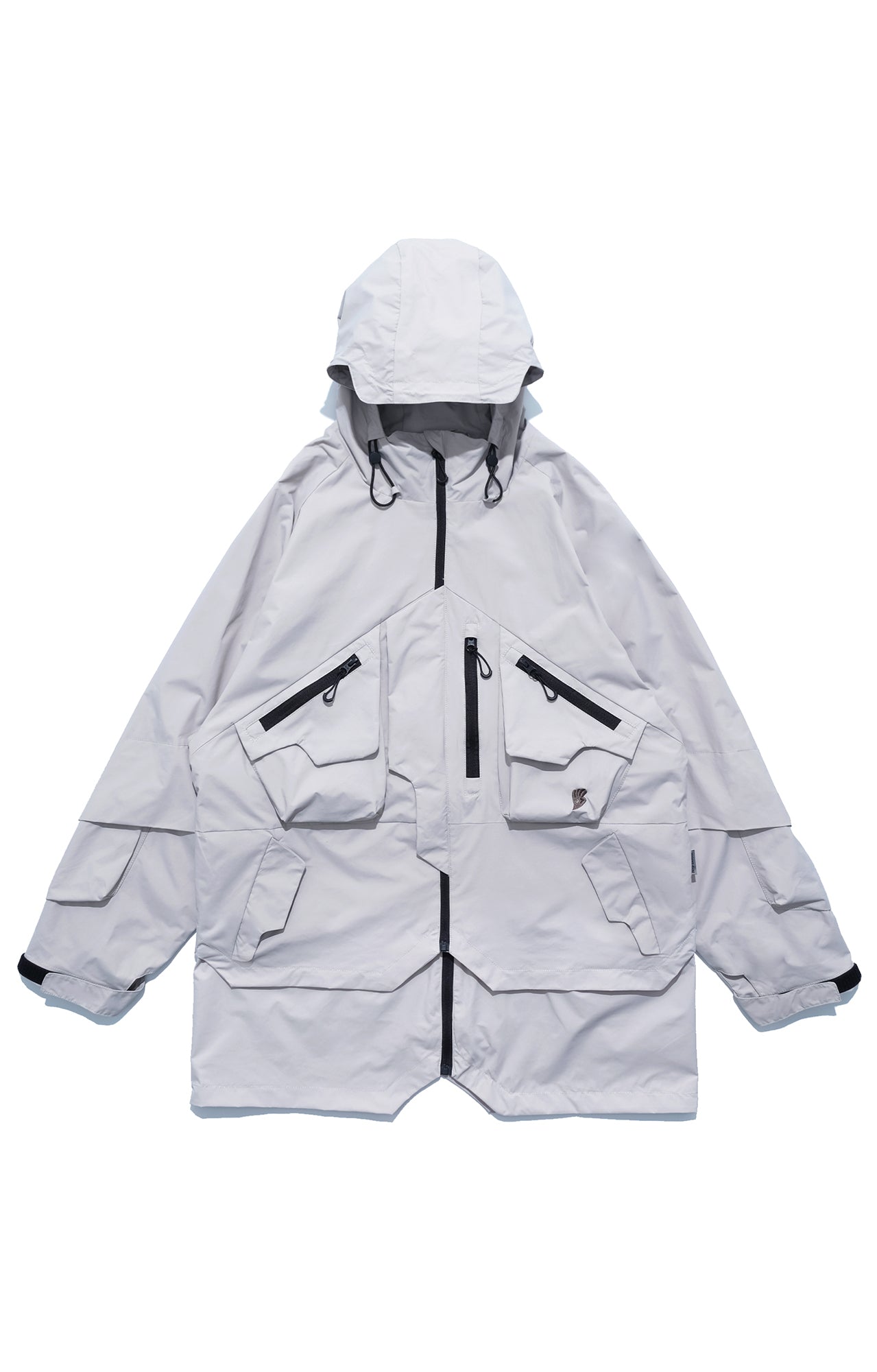 AW22 / 03 — J22-022 Expandable Crossbag Windbreaker (Ivory Grey)