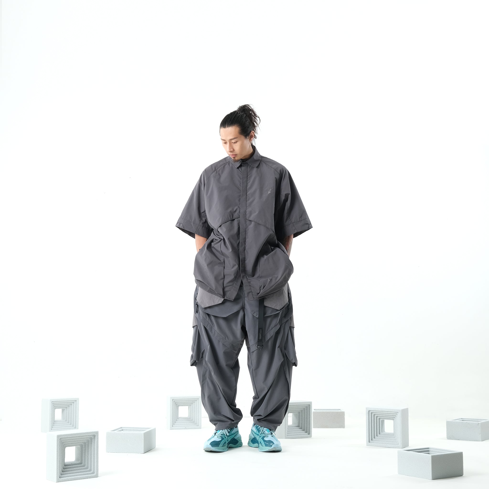 SS22/ 04 ST-072 Crossbag Shirt(Grey)