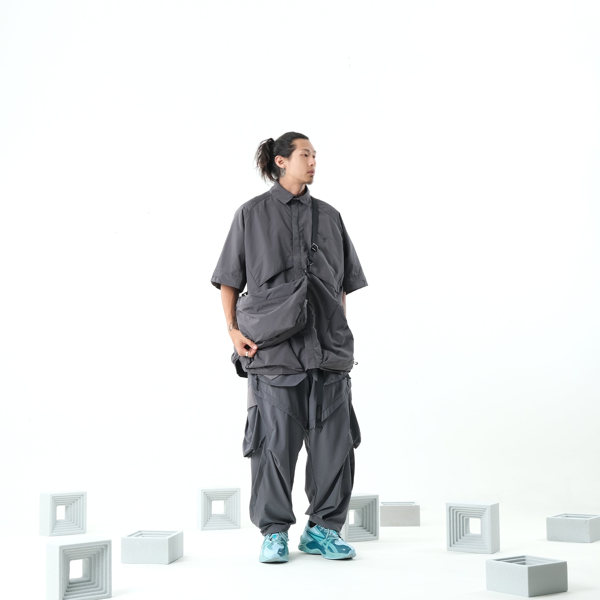 SS22/ 04 ST-072 Crossbag Shirt(Grey)