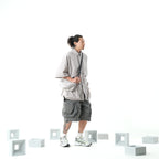 SS22 / 05 S-062 Flexible Trapezoidal Shorts (Grey)