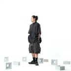 SS22 / 05 S-062 Flexible Trapezoidal Shorts (Woodland Grey)