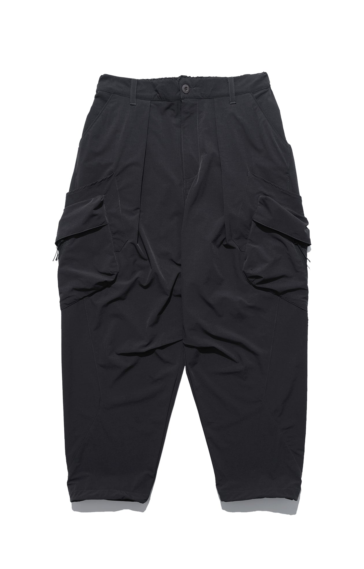 Capsule 01 / CSP-121 Double Layered Cargo Pocket Nylon Pants (Black)
