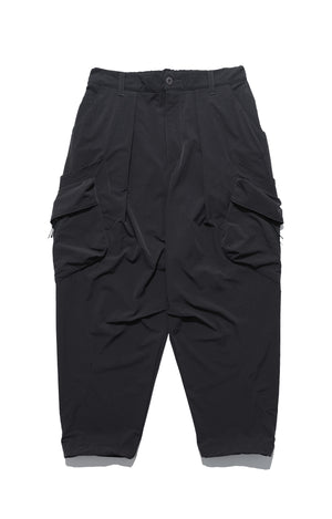 Capsule 01 / CSP-121 Double Layered Cargo Pocket Nylon Pants (Black)