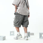 SS22 / 05 S-062 Flexible Trapezoidal Shorts (Grey)