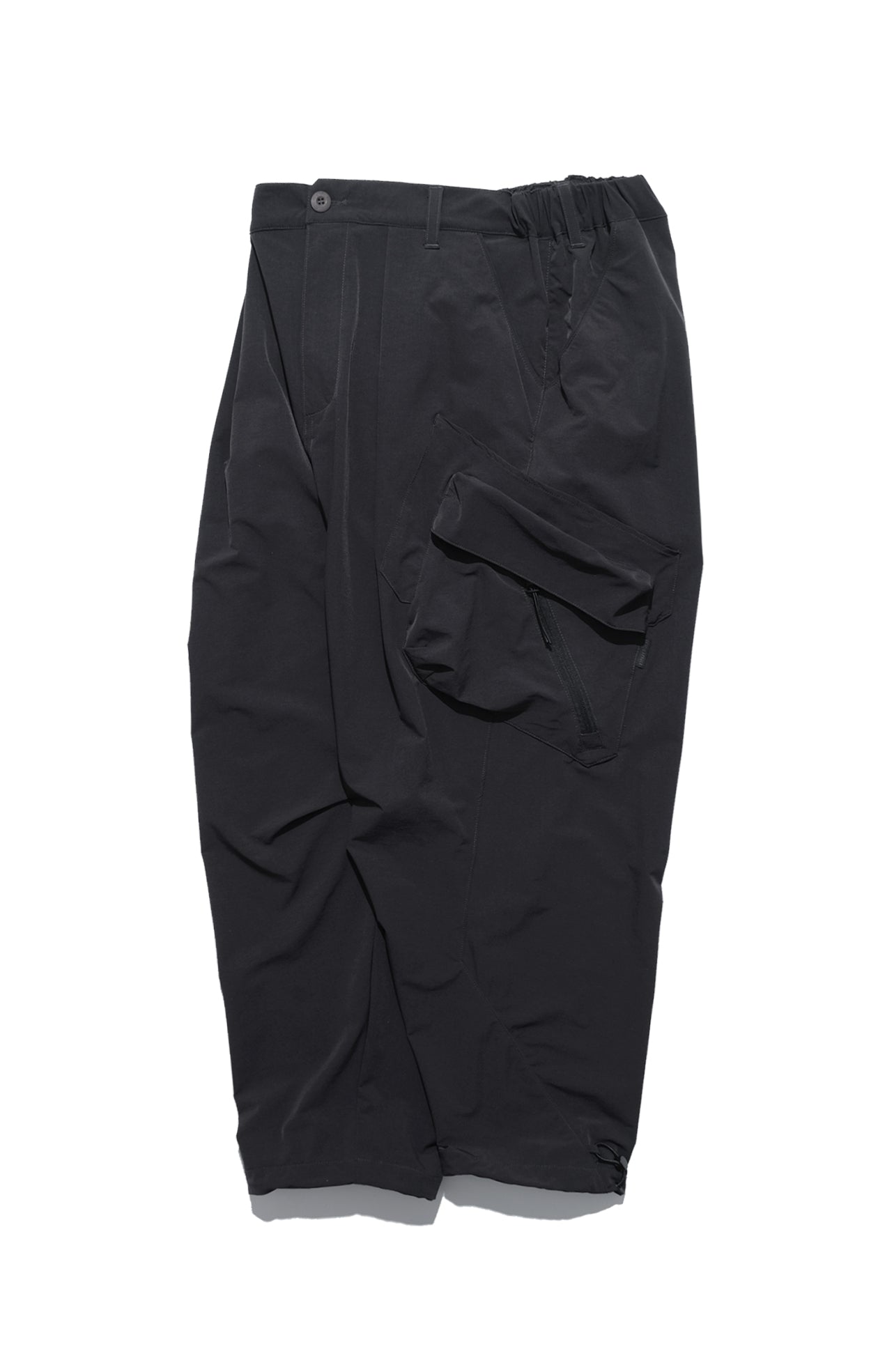 Capsule 01 / CSP-121 Double Layered Cargo Pocket Nylon Pants (Black)