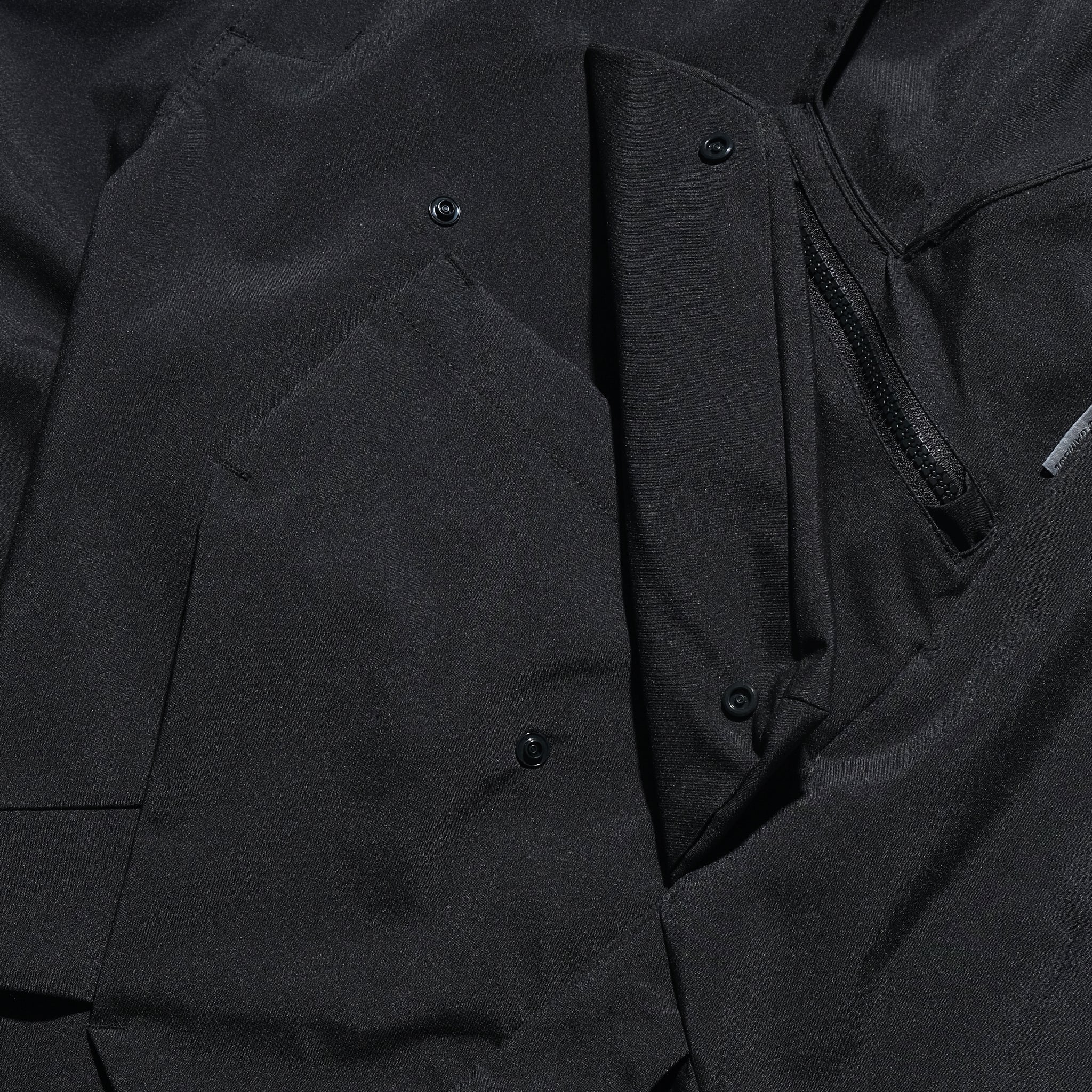 AW22 / 05 —  P22-121 Hidden Pocket Trapezoidal Pants (Black)