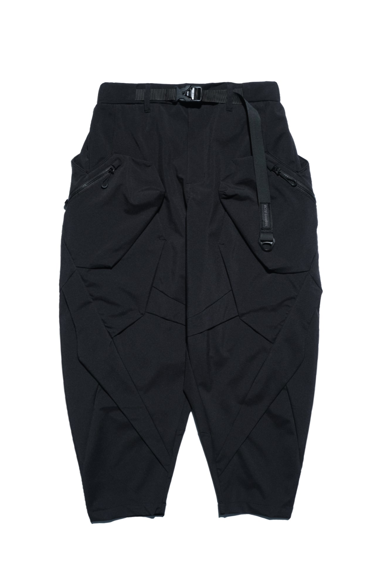 AW22 / 05 —  P22-121 Hidden Pocket Trapezoidal Pants (Black)