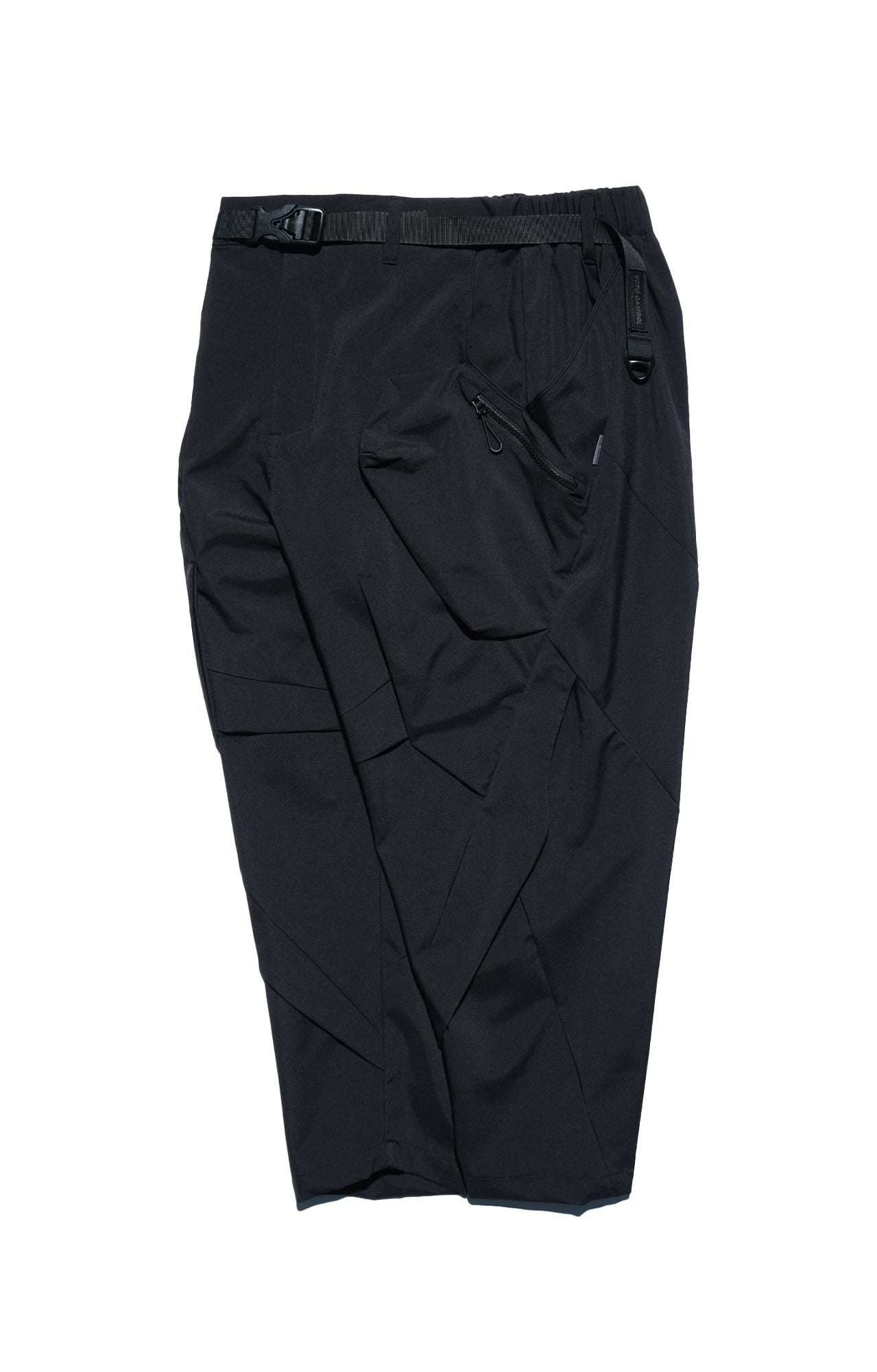 AW22 / 05 —  P22-121 Hidden Pocket Trapezoidal Pants (Black)