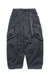 AW22 / 09 —  P22-124  Trapezoidal Loose Pants (Black)