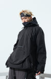 AW21 / 09⁠ PO-030 Ripple Cargo Pocket Pullover (Black)