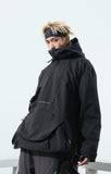 AW21 / 09⁠ PO-030 Ripple Cargo Pocket Pullover (Black)