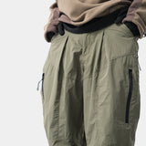 Capsule 02 / CSP-123 Quadruple Zipped Nylon Pants  (Khaki)
