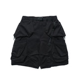 SS22 / 05 S-062 Flexible Trapezoidal Shorts (Black)