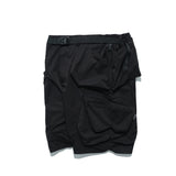 SS22 / 05 S-062 Flexible Trapezoidal Shorts (Black)