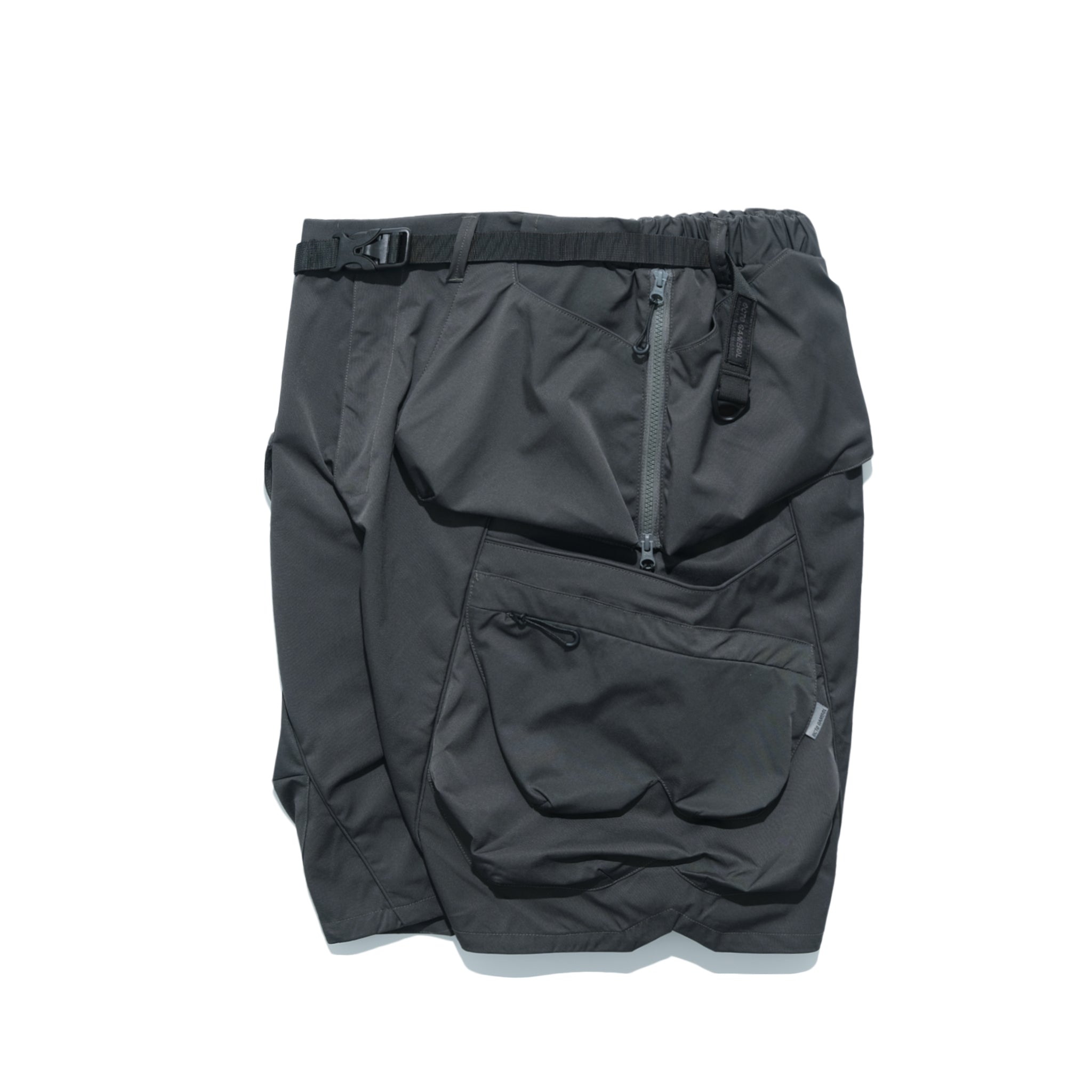 SS22 / 05 S-062 Flexible Trapezoidal Shorts (Woodland Grey)