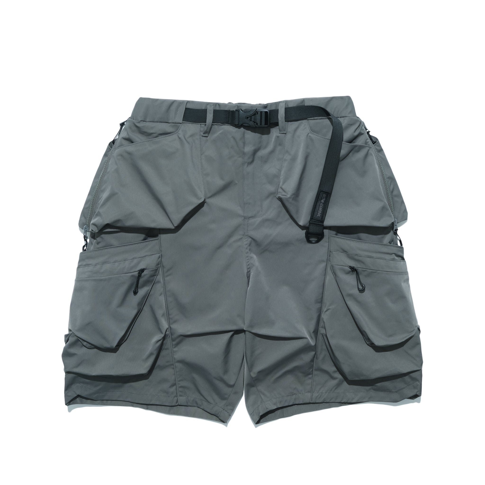 SS22 / 05 S-062 Flexible Trapezoidal Shorts (Grey)